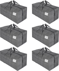 VENO 8 Pack Moving Bags Heavy-Duty Extra Large W/Backpack Straps, Moving House Essentials, Strong Handles & Zips, Clothes Storage, Packing, Laundry Bags, Reusable and Sustainable (Blue, 8 Pack)