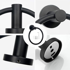 Hand Towel Ring Round Holder Wall Mounted Rail Kitchen Bathroom Stainless Steel