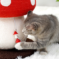 Creative Scratching Post Mushroom Cat Scratching Post Cute Mushroom Scratch Pad Cat Scratcher for Indoor Cats 28*28*34cm