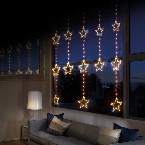 Premier Curtain Light 312 Snowflake Silver Wire LED Lights