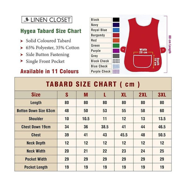 Tabard Apron | Aprons for Men, Women, and Ladies | Professional Cooking Aprons with 2 Pockets | Adjustable Kitchen Apron for Baking, BBQ, Grilling, Gardening, Crafting, Cleaning, Painting, Barista, Restaurant Work | Cute & Stylish Gift Apron for Mom, Sist