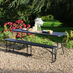 6ft Folding Trestle Table 1.8M Heavy Duty Picnic Folding Table for Indoor Outdoor