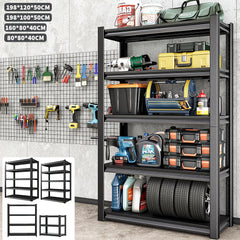 Heavy-Duty Shelving Unit Capable of Holding 1360.78 KG, Designed for Metal Shed Storage. Available in 3, 4, Or 5 Tiers, These Garage Shelves Are Perfect for Organizing Your Warehouse, Workshop, Standing Shelf