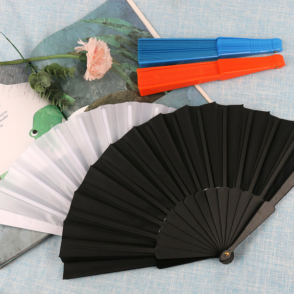 3Pcs Hand Fan Held Portable Spanish Dances Fabric Folding Party Wedding Gift