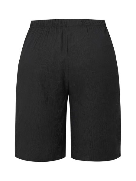 Circle 3pcs Set Standard Size Women's Shorts Casual Beach Pants with Pockets