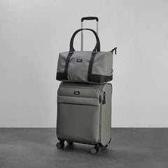 Rock Harper 2 Piece Softside Cabin and Holdall Luggage Set in Black