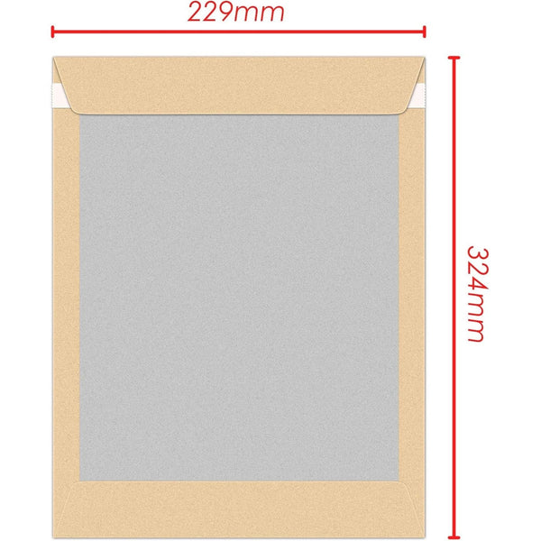 iSOUL 125Pcs A4 C4 324mm x 229mm Manilla Hard Board Backed Envelopes Do Not Bend Envelopes