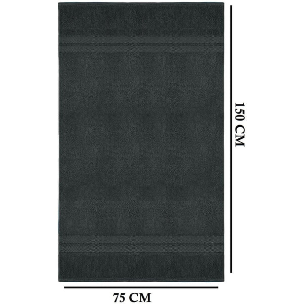 4 X Large Jumbo Bath Towels 100% Egyptian Cotton -75 x 150 cm- Soft Quick Dry Hotel Spa Big Bathroom Towels Set