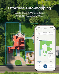 Eufy E15 Robot Lawnmower, No Boundary Wire, No RTK, No Signal Problems, Hands-Free Auto-Mapping, for Gardens up to 800 M², Truevision Technology, Precise Edge Trimming, Accurate Obstacle Avoidance