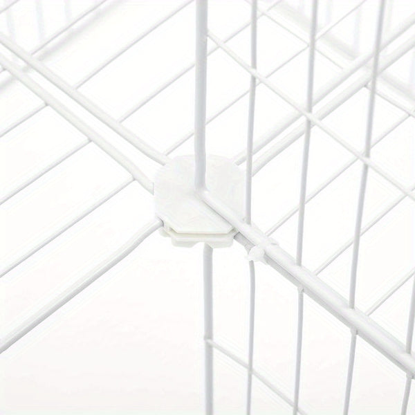 Two-Story Metal Pet Playpen with 36 Grid Panels, Cage for Small Animals Like Guinea Pigs, Hamsters, And Rabbits, Includes a Mallet, Suitable for Indoor Use, Dimensions 143 X 73 X 71 Cm