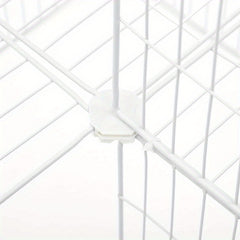 Two-Story Metal Pet Playpen with 36 Grid Panels, Cage for Small Animals Like Guinea Pigs, Hamsters, And Rabbits, Includes a Mallet, Suitable for Indoor Use, Dimensions 143 X 73 X 71 Cm