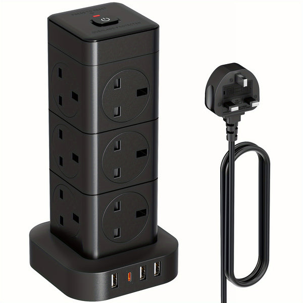 Cube Extension Lead with 8Outlets Power Stirps with 5 M Cable 4 USB