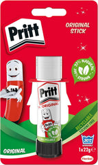 Pritt Glue Stick, Safe & Child-Friendly Craft Glue for Arts & Crafts Activities, Strong-Hold Adhesive for School & Office Supplies, 22 G (Pack of 3)