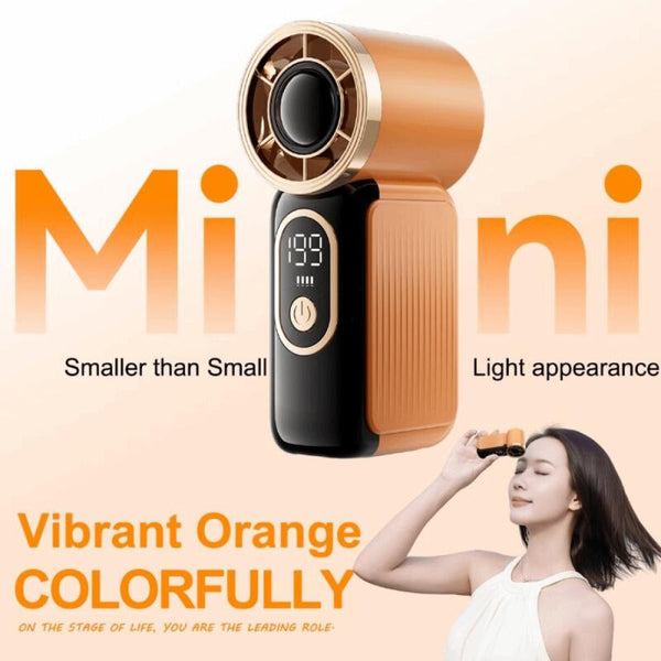 Mini handheld small fan, high-speed summer gadget, long-lasting charging, turbo, portable, compact outdoor Mini Handheld Fan With LED Display Handheld Portable Turbo Fan Cooler Fan