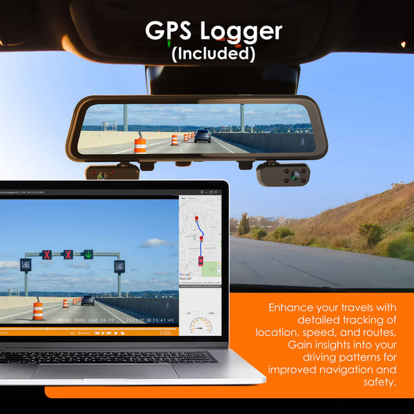 Rexing M4 4-Channel 12” Touch Screen Mirror Dash Cam