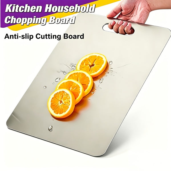 Premium Stainless Steel Chopping Board, Easy to Maintain, Dual-Sided Food-Safe Stainless Steel - Safe for Dishwashers, Versatile for Kitchen And Outdoor Cooking - Elegant, an Ideal Gift for Women During The Holidays