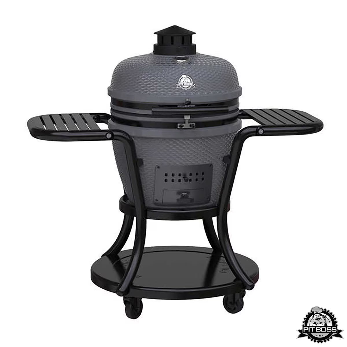 Pit Boss 24” (60 Cm) Ceramic Kamado Charcoal Barbecue Grill + Cover in Grey