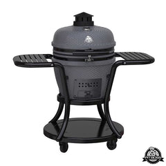 Pit Boss 24” (60 Cm) Ceramic Kamado Charcoal Barbecue Grill + Cover in Grey