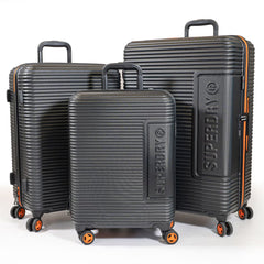 Superdry 3 Piece Hardside Luggage Set in Black