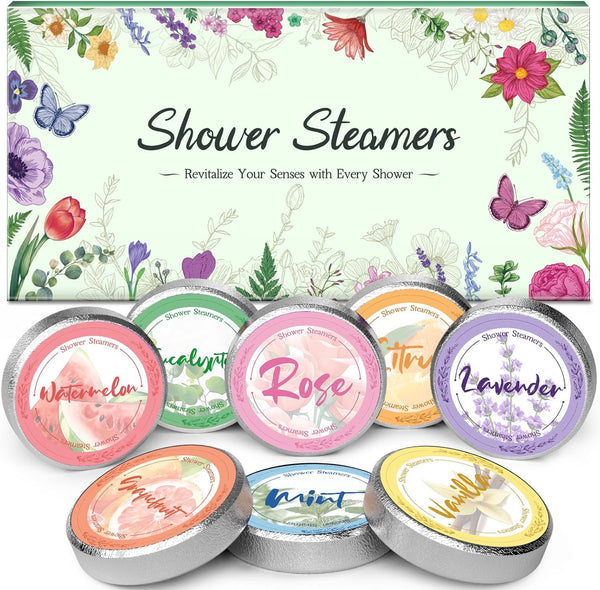 Birthday Gifts for Women: Linkax 8 Pcs Shower Steamers Aromatherapy Bath Bombs SPA Self Care, Small Relaxation Thank You Gifts for Women Men Mum, Christmas Stocking Fillers Stuffers for Teen Girls
