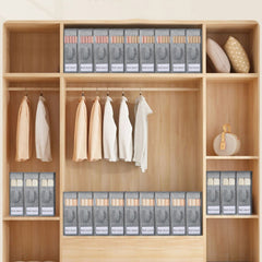 Foldable bed sheet storage box, wardrobe storage box with handle and window, suitable for storing bed sheets, blankets, towels