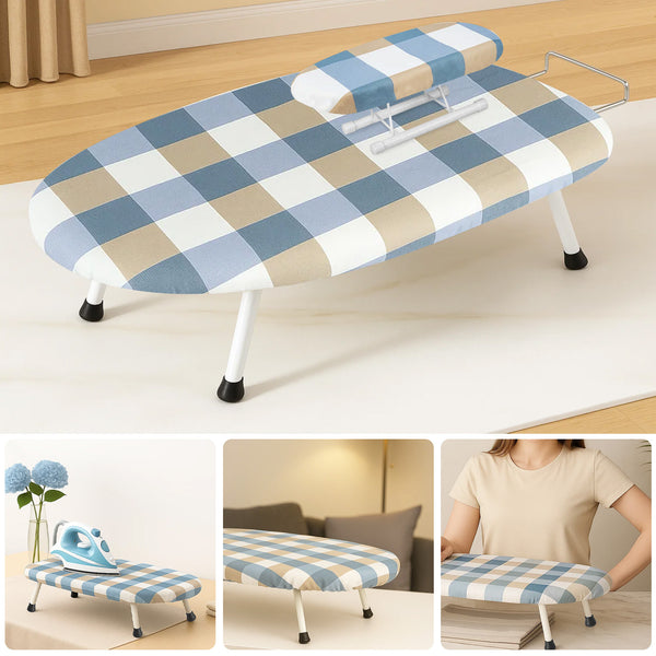1pc Compact Folding Ironing Board with Pink Floral Pattern - Space-Saving, Easy Storage, Multi-Use Design for Home Use, Durable Plastic Material, Ironing Boards