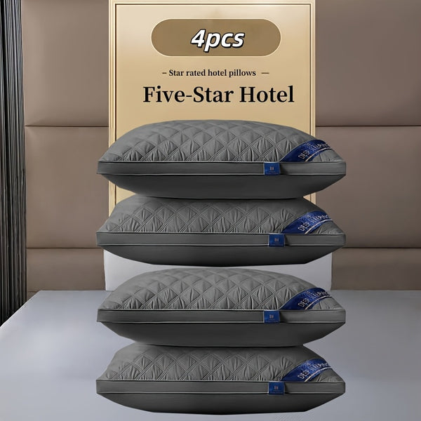 1pc 2pcs 4pcs 6pcs Weight 800GSM Luxury Hotel Quality 48x74cm Quilted Bed Pillows for Sleeping Deep Filled Bounce Back All Seasons