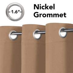 2pcs Full Blackout Curtains, 100% Polyester Fabric, Privacy Protected, Sound proof, Energy saving Grommet Top Curtains for Bedrooms, Living Room, Home Decor & Room Decor