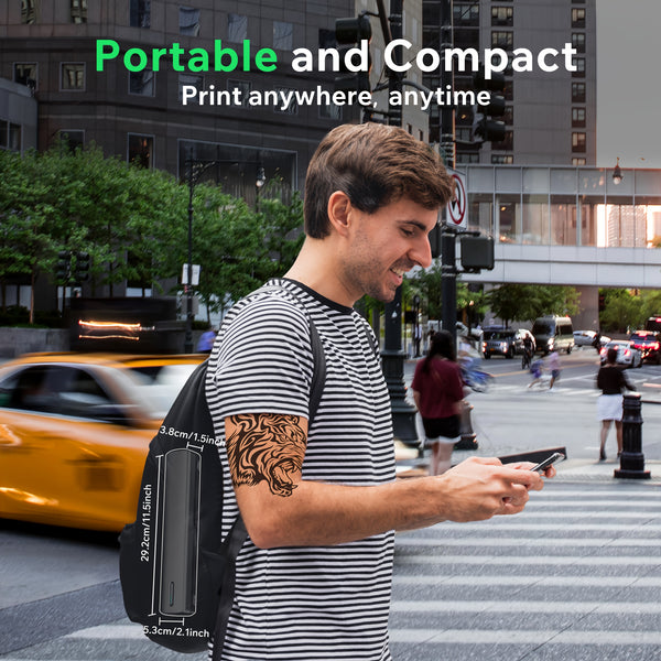 D810B Portable Inkless Thermal Printer - A4 Size, Prints Documents And Labels, Wireless Connection, USB Charging, Perfect For Travel And Office Use, Compatible With IOS And Android, Ideal Gift For Tattoo Artists And Business Professionals