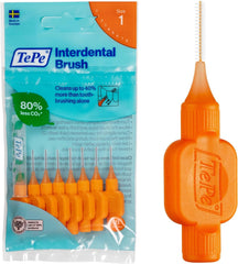 Tepe Interdental Brush, Original, Yellow, 0.7Mm/Iso 4, 8Pcs, Efficient Cleaning between Teeth, Plaque Remover and Dental Flosser for Small Gaps