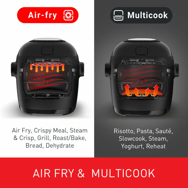 Tefal MY7418G1 Multicook Actifry Air Fryer & Multicooker, Black
