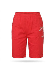 Women'S Casual Elastic Waist Cargo Shorts Lightweight Summer Knee Length Shorts, Multi Pocket Outdoor Walking Shorts Comfortable Relaxed Fit Shorts for Travel Holiday and Daily Wear Breathable Soft Fabric Pull On Shorts Practical Zip Pocket Design Versati