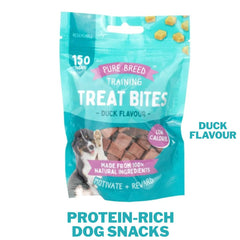 Pet Dog Treats Training Bites – Dry Duck Cubes 100g | Healthy Protein-Rich Dog Snacks | Puppy Training Rewards Chewy Dog Food