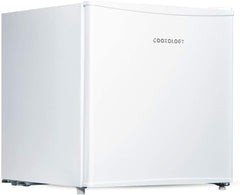 Cookology MFR45BK Small Table Top Mini Fridge in Black - 46 Litre Capacity - for Counter Tops - Reversible Door - Adjustable Temperature Control & Legs - with Chiller Box