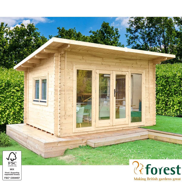 Forest Garden Melbury 45Mm Log Cabin 13Ft 1
