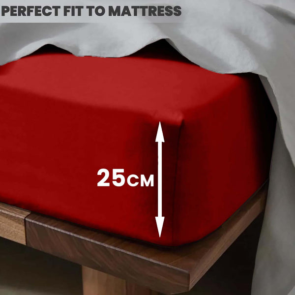1pc Extra Deep Fitted Sheet, All seasons Bedding Ultra Soft Breathable Microfiber, Wrinkle-Free, Machine Washable, Hotel Quality All Sizes Available