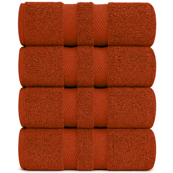 Pack of 4 Jumbo Bath Sheets Set 100% Egyptian Cotton (80x140 CM) Quick Dry 500GSM Highly Absorbent Soft Feel Bath Sheets XL Bathroom Towel Perfect for Daily Use