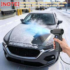 Turbine fan with 140000 revolutions per minute powerful blowing -4-speed speed regulation, multi head nozzle, LED light, suitable for car snow removal, computer dust removal, grill cleaning, outdoor camping, and home ventilation maintenance, wireless port