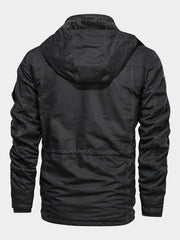 Men'S Thick Mid-Length Jacket with a Hood, Winter Parka for Warmth, Suitable for Outdoor Casual Wear, Featuring a Zip And Multiple Pockets, with a Removable Hat