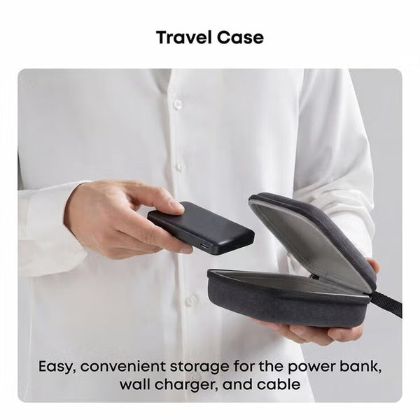Anker Travel Bundle with Maggo Power Bank (10K, Slim), 40W Wall Charger with US/UK/EU Plugs, 60W USB-C to USB- C Cable (1.8 M/6 Ft), and Travel Case