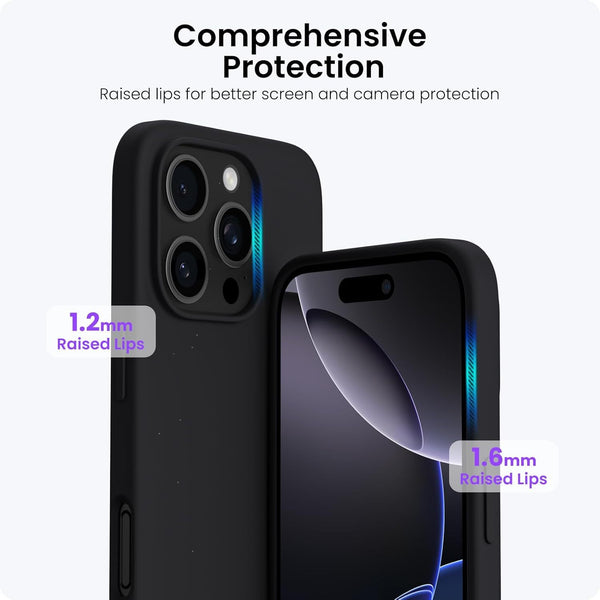 Case For iPhone 16 Pro Max Plus 15 Pro Max Plus 16e (2025) 14 Pro Max Plus 13 Pro Max Mini 12 Pro Max Mini 11 Pro Max Black Shockproof Phone Cover
