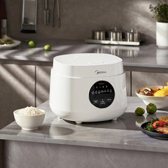 Midea Digital Rice Cooker - User-Friendly Smart Rice Cooker, 7 Preset Menus, 1.5mm Durable Non-Stick Pot, 1L Capacity (Cooks Up To 5.5 Cups of Rice), 605W, Preset Timer & Auto Warming with LED Touch Control