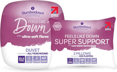 Slumberdown Feels like down King Size Duvet 13.5 Tog - Ultra Soft Extra Warm & Snuggly King Quilt for Cold Winter Nights | UK Made, Non-Allergenic & Washable (225 X 220Cm)