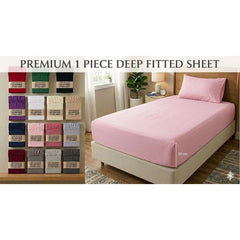Extra Deep Fitted Sheets 30cm deep pocket with Elastic Cornes For Perfect Mattress Fit, Available in Single,Double, King,& SuperKing Size