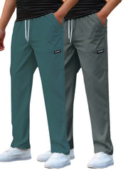 Two-Pc Men'S Casual Pants Men'S Straight-Leg Casual Work Pants Spring And Summer Thin Style