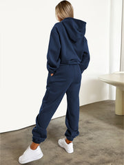 Fashionable Set of Sweatshirt And Long Pants with Letter Prints for Women