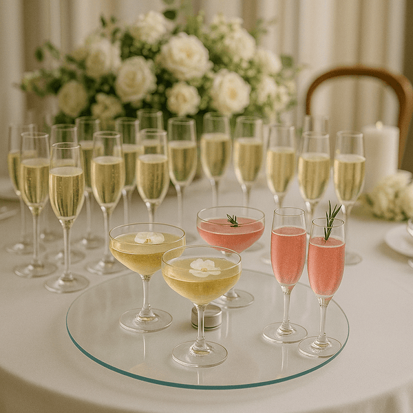 35cm Glass Lazy Susan Turntable with Rotating Design, Non-Slip Base, Round Rotating Serving Tray for Dining Table, Parties, Centerpiece Display, Kitchen Organizer