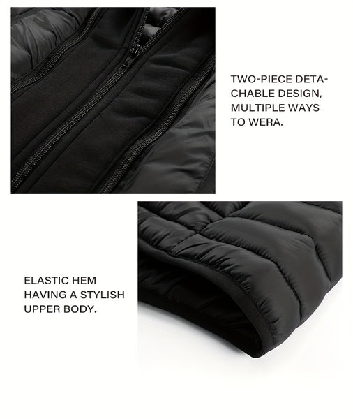 Lightweight Warm Hooded Jacket - Windproof, Ultra-Warm Padding, Quilted Design, Practical Storage Pockets, Suitable for Winter Daily Wear and Outdoor Occasions, Nylon Fabric, Zip Closure, Regular Fit, Winter Coat | Hooded Jacket |