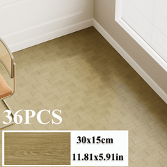36-Pack High-Quality Self Adhesive Floor Tiles, 15x30cm Peel and Stick SPC Vinyl Planks for Kitchen, Bathroom, Bedroom & Living Room, Realistic Stone/ Wood Look Efffect Waterproof PVC Flooring, Easy DIY Installation