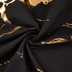 Gold Marble Print Quilt Cover and Pillowcase Bedding Set, Light Luxury High-end Creative Design Bedding Three-piece Set, 2 Pillowcases and 1 Quilt Cover, Soft and Comfortable Bed Three-piece Set for All Seasons, Black